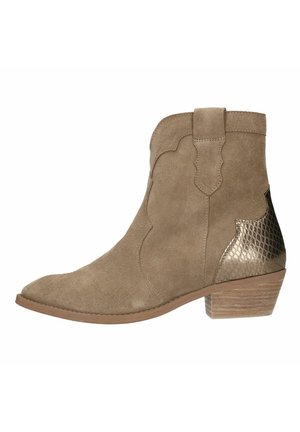 Cowboy-/Bikerstiefelette - taupe