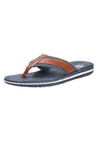 Rieker MODISCHE PANTOLETTE - Sandales tongs - peanutnavy (24)