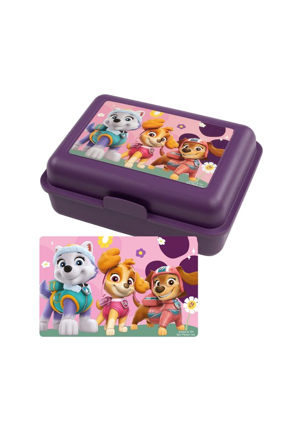 PAW PATROL – SKYE EVEREST UND ZUMA MIT TRENNWAND – Brotdose – lila
