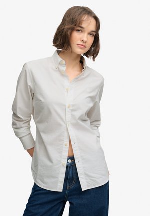 Superdry & Co, OXFORD LONG SLEEVE - Overhemdblouse - optic white oxford