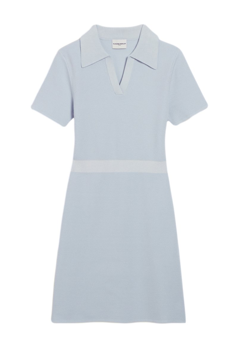 CLAUDIE PIERLOT Gebreide jurk lichtblauw gemêleerd