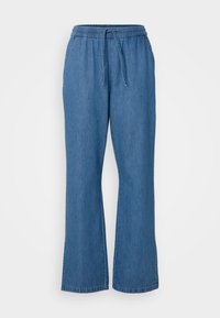 NMELINE LOOSE PANTS - Široke nogavice - medium blue denim