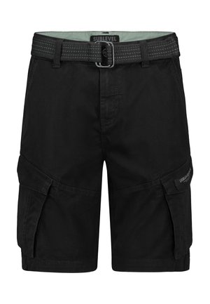 MIT GÜRTEL UND SEITENTASCHEN - Shorts - schwarz