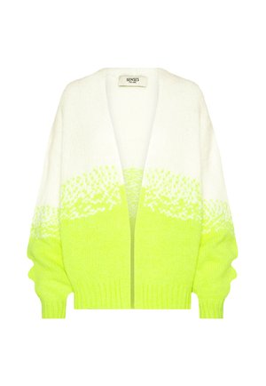OFFENER MIT FARBVERLAUF - Strickjacke - opticwhite   new lime