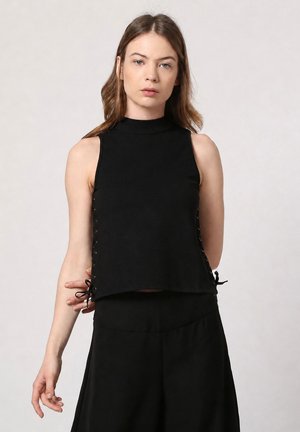 Outfitters Nation, OP PERKINS SIN MANGAS CON CORDÓN AJUSTABLE - Blusa - black