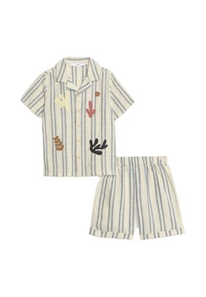 STRIPED OUTFIT SET - Šortky - blue mix