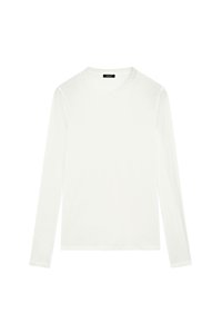 LIGHTWEIGHT LONG SLEEVE WITH COLLAR DETAIL - Langærmet T-shirt - white