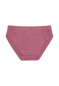 Culotte di cotone di un morbido colore rosa con una superficie liscia, caratterizzate da una classica forma a vita alta e una cintura elastica per il massimo comfort.