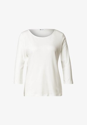 Street One, 3/4-SLEEVE SHIRT WITH BOAT NECK - T-shirt à manches longues - off white