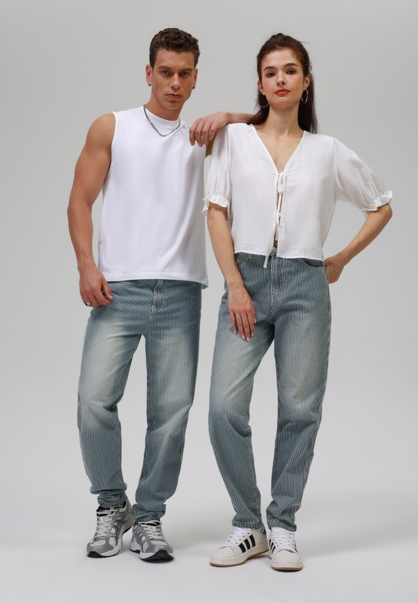 UNISEX - Straight leg jeans - stripe2