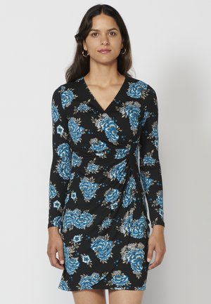 Rochie tip creion - black blue white