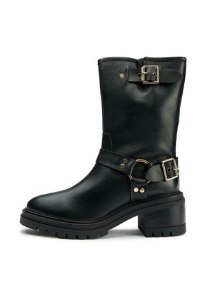 Cowboy/biker ankle boot - black
