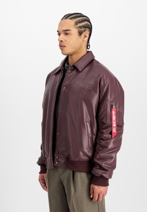 COLLEGE - Kunstlederjacke - dark cherry