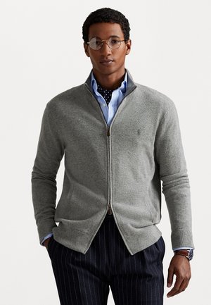 WOOL FULL-ZIP SWEATER - Cardigan - fawn grey heather