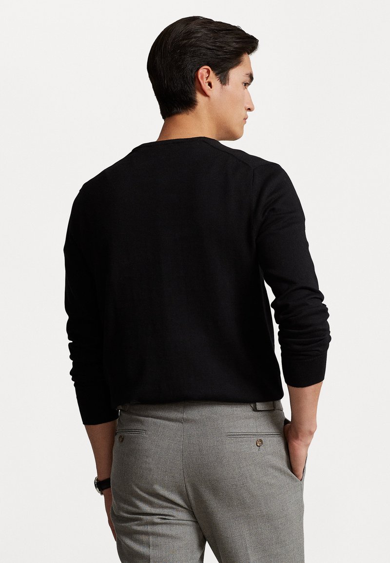 Polo Ralph Lauren SLIM FIT V NECK Strickpullover black/schwarz