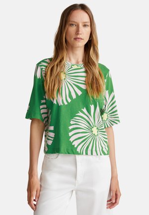 WITH FLORAL PATTERN - Print T-shirt - green
