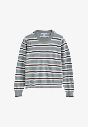 Next, TALL FIT - SOFT TOUCH LONG SLEEVE CREW NECK JUMPER . - Džemper - grey stripe