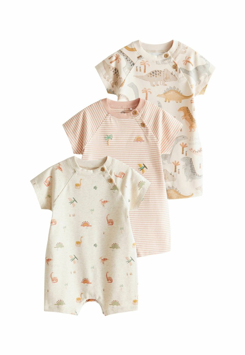 Next ROMPERS 3 PACK  - REGULAR FIT - Combinaison - neutral dinosaur