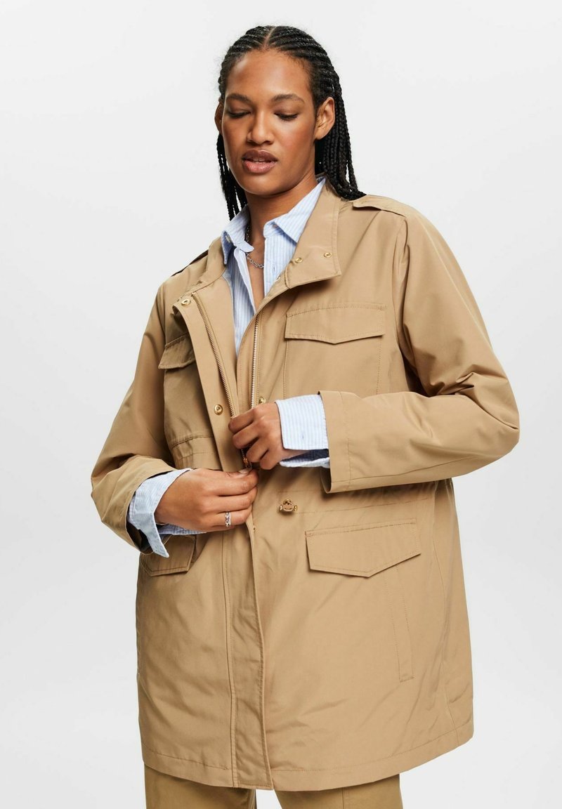 Esprit Collection Short coat khaki beige/beige Zalando