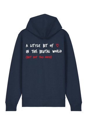 BRUTAL BACK EMBROIDERY - Zip-up sweatshirt - dark blue