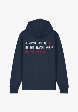 BRUTAL BACK EMBROIDERY - Sweat zippé - dark blue