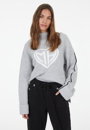 Strickpullover - light grey varied
