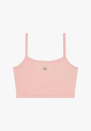 Calvin Klein Jeans, CROP STRAP TANK PRIDE - Felső - coral cloud
