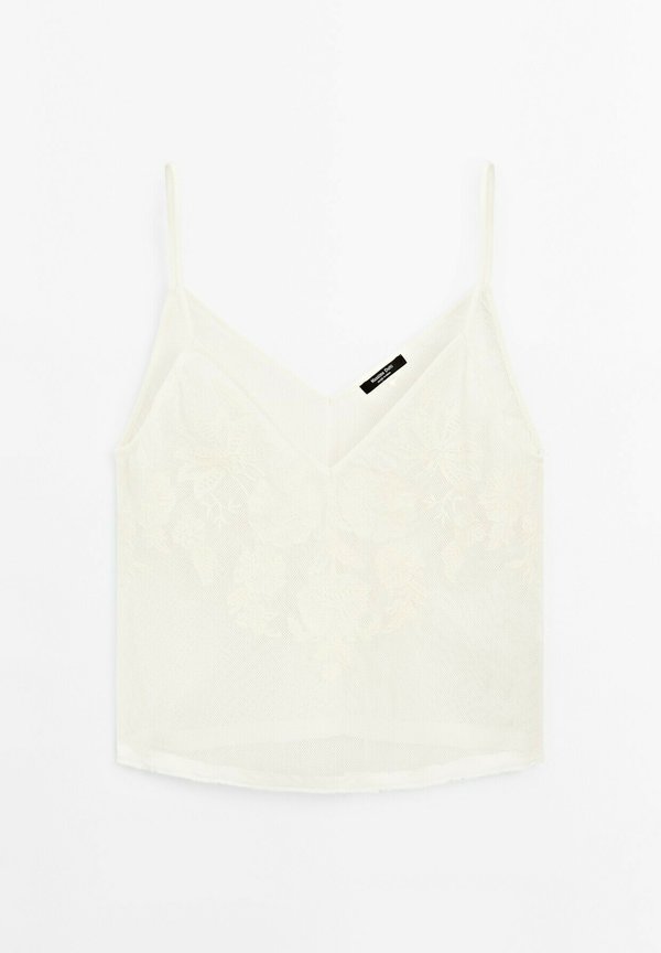 STRAPPY CROP WITH EMBROIDERED DETAIL  - Top2