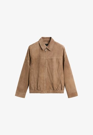 Massimo Dutti, Leather jacket - light brown