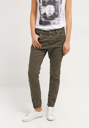 Relaxed fit -farkut - olive