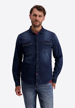 TIMEZONE, MODISCHES LANGARMHEMD KNOPFVERSCHLUSS KENTKRAGEN DENIM - Shirt - dunkelblau