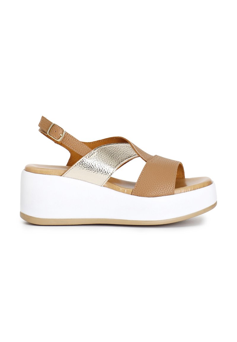 CAFèNOIR Plateausandalette - gold hazel