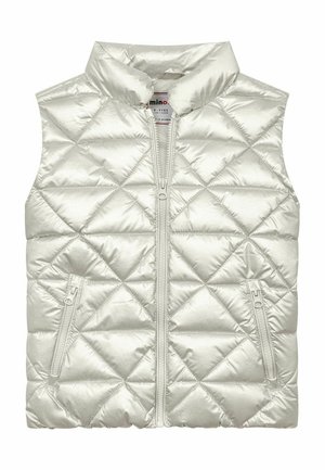 QUILTED PUFFER GILET - Strukirani kaput - cream