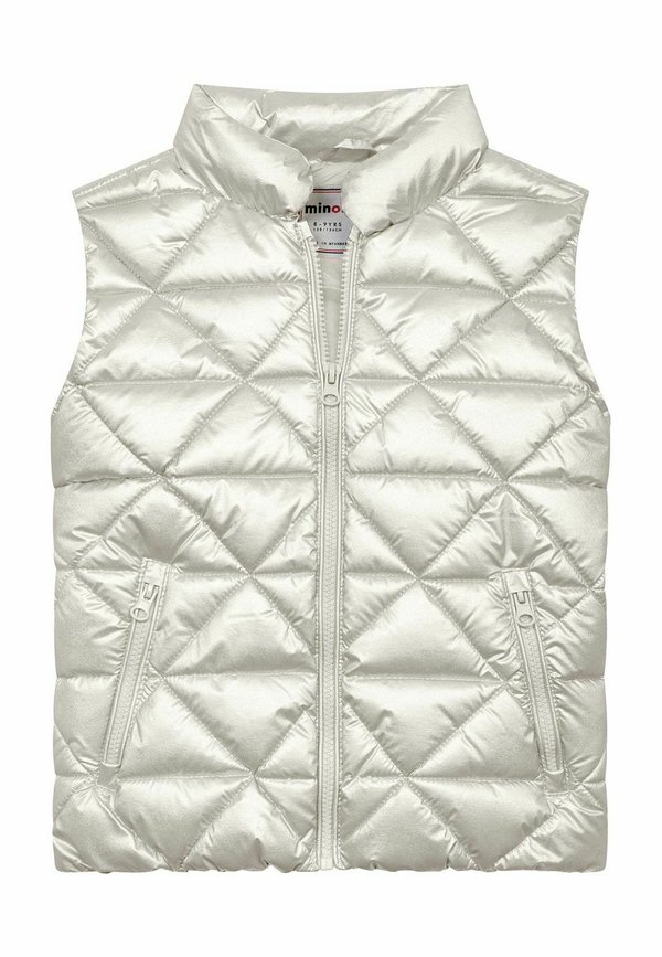 QUILTED FUNNEL NECK - Weste - cream