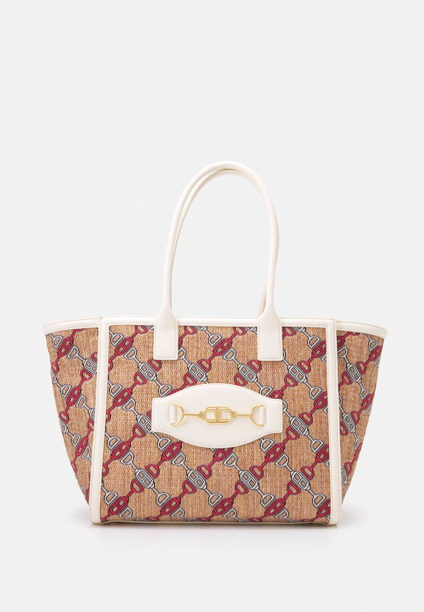 Elisabetta Franchi CLAMP SHOPPER - Tote bag - burro/brown - Zalando.de