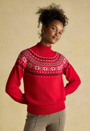 REGULAR FIT - ALBA FAIRISLE - Strickpullover - red