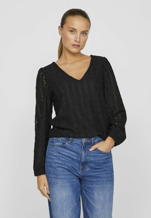 MIT LANGEN ÄRMELN V-AUSSCHNITT - Bluse