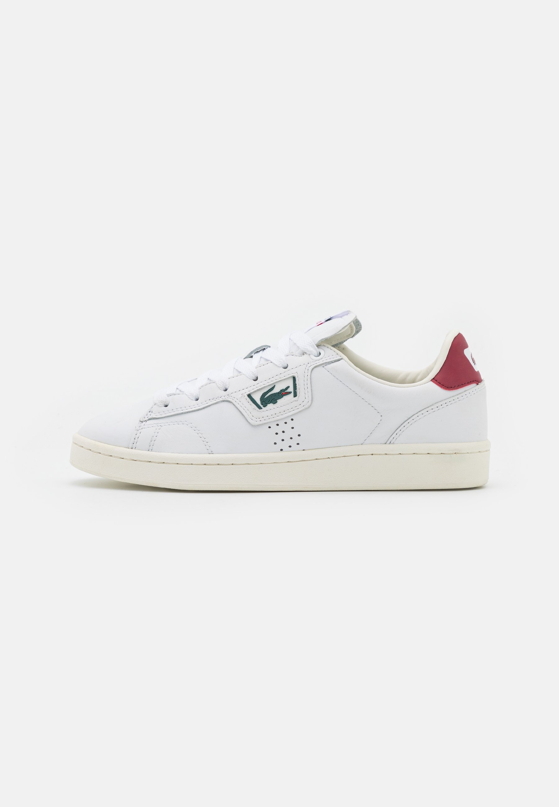 burgundy lacoste trainers