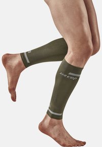 CEP THE RUN COMPRESSION CALF SLEEVES MEN - MADE IN GERMANY - Bandagen - olive