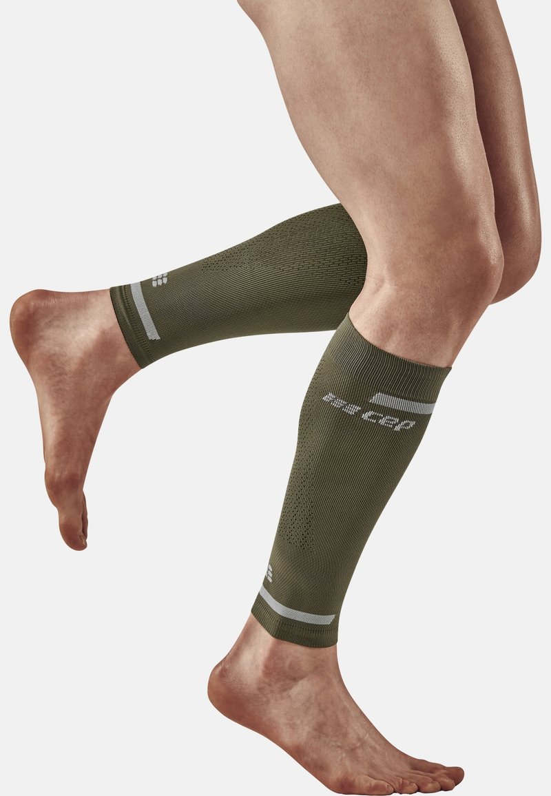 CEP THE RUN COMPRESSION CALF SLEEVES MEN - MADE IN GERMANY - Bandagen - olive
