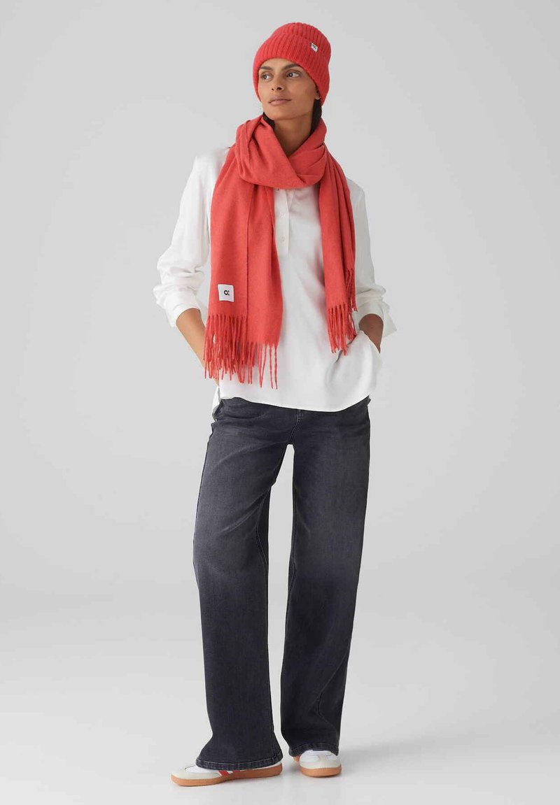OPUS SOFT FRINGE - Sjaal - sweet red