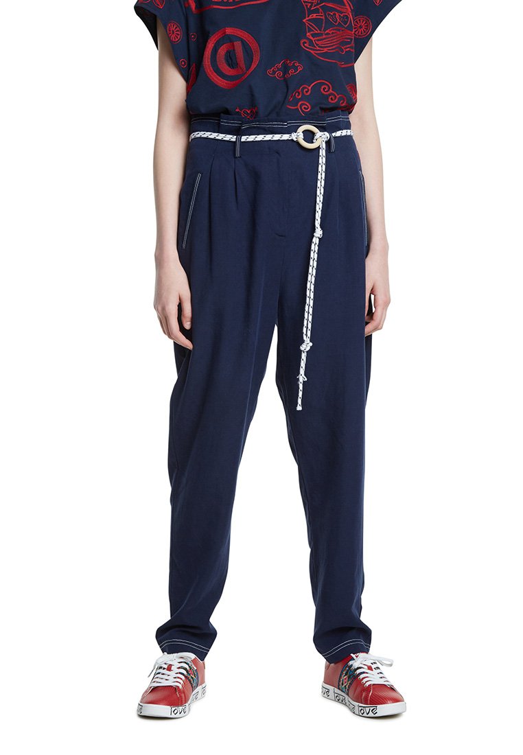 Desigual Broek koningsblauw