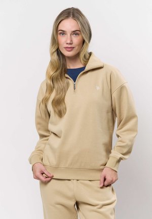 KATIE HALF-ZIP - Mikina - white pepper