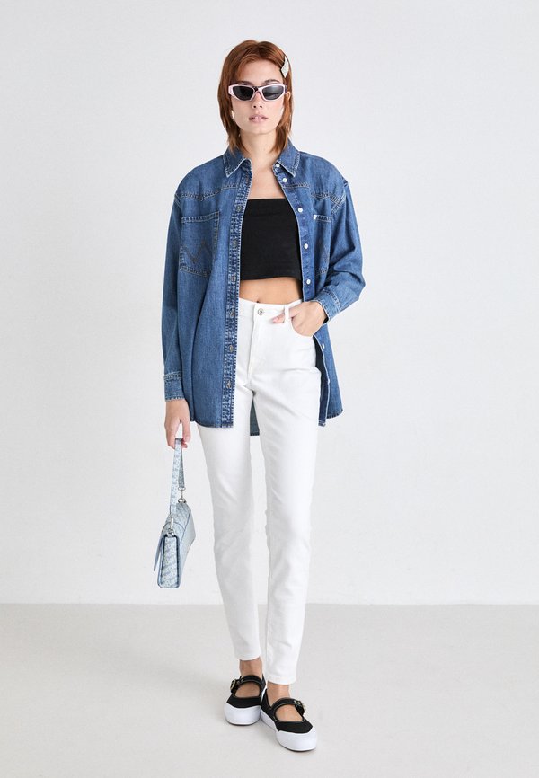 LOOSE - Button-down blouse - dark wash2