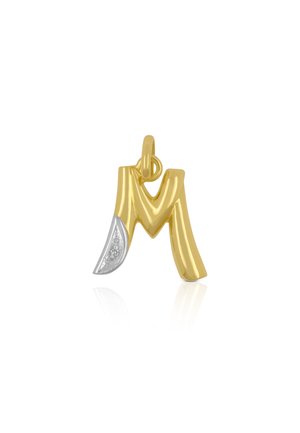 ANHÄNGER BUCHSTABE M DIAMANT 0.01CT. 21X14MM - Ciondolo - bicolor