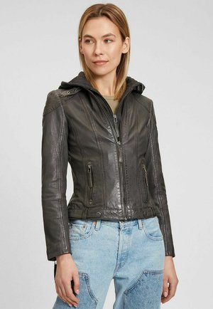 CACEY - Lederjacke - anthracite