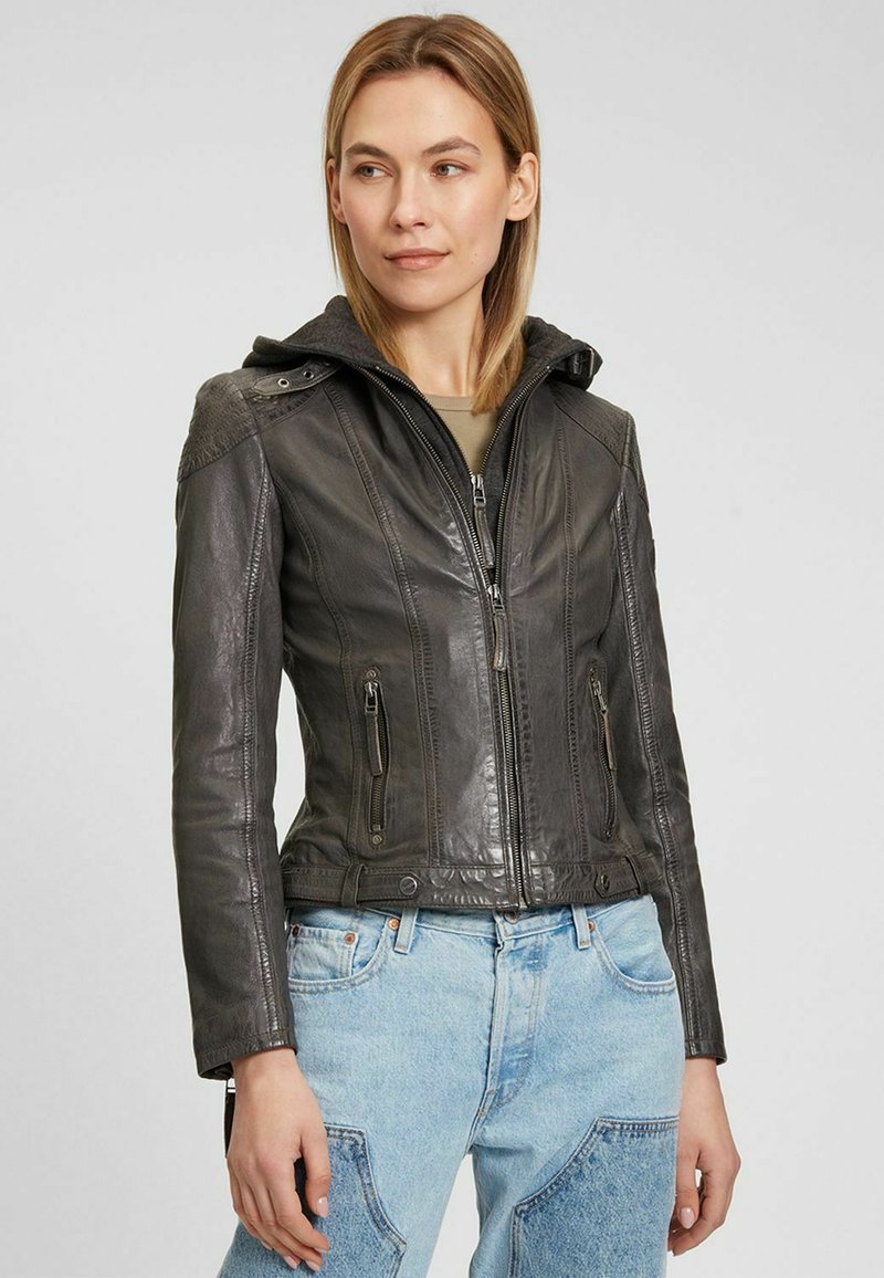 Mauritius CACEY - Lederjacke - anthracite