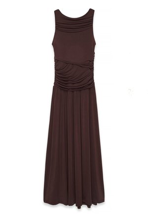 SLEEVELESS DROPPED WAIST - Jerseyjurk - brown