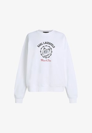 KARL LAGERFELD, IKON C MUSE SWEATSHIRT - Sweatshirt - white