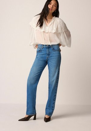 Next RIGID TALL   - Džíny Straight Fit - blue studded